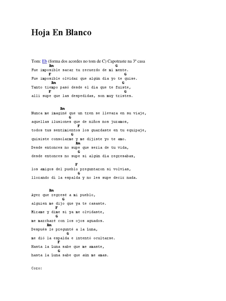 Hojas en Blanco Dread Mar, Acordes PDF