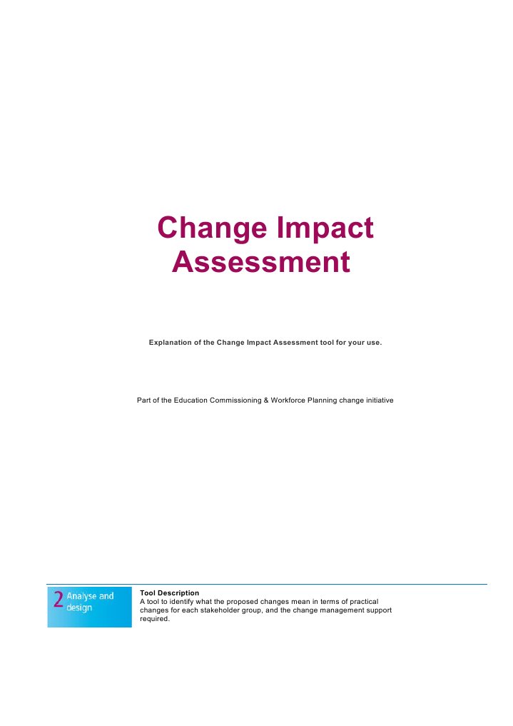 Change Impact Assessment Tool Guide | PDF | Business