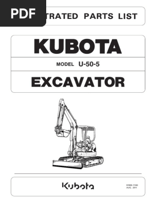 Kubota U-50-5 Parts List Manual | PDF | Engines | Vehicles