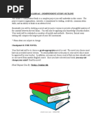 English 4C - Independent Study Outline: These Dates Are Subject To Change