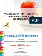 "Comparativo de Los Modelos de Atención en El Grupo Multigrado".