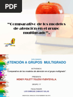 "Comparativo de Los Modelos de Atención en El Grupo Multigrado".