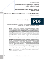 Efetividade de Proteção Das Unidades de Conservação Do Estado Do Rio de Janeiro, Brasil