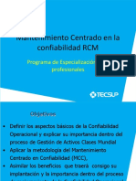 Mantenimiento Centrado en La Confiabilidad RCM: Programa de Especialización para Profesionales