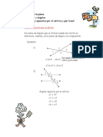 Geometría plana: Ángulos opuestos y pares lineales