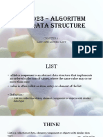 Dfc2023 - Algorithm and Data Structure: List and Linked List