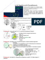 Problemas de ángulos en la circunferencia resueltos