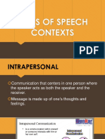 Speech Context and Speech Styles