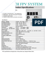 Foxtech FPV System: Product Specifications