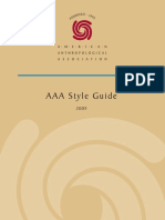 AAA Style - Guide, 2009