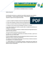 Taller Sistema General de Seguridad Social en Colombia PDF