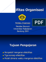 Efektifitas Organisasi: Perilaku Organisasi Fakultas Ekonomi Universitas Padjadjaran Bandung 2004