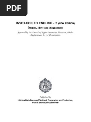 +2 INVITATION TO ENGLISH, PART-II
