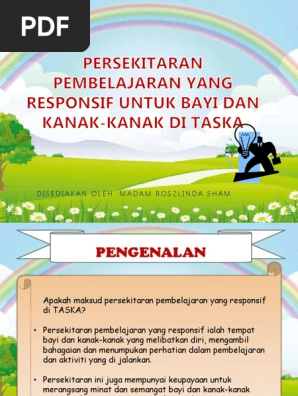 Persekitaran Yang Responsif Bagi Bayi Kanak Kanak Di Taska Pdf