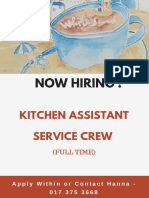 Cream Pastry Job Vacancy Announcement