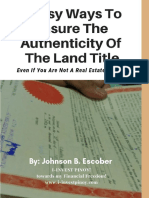 5 Easy Ways To Check The Authenticity of The Land Title