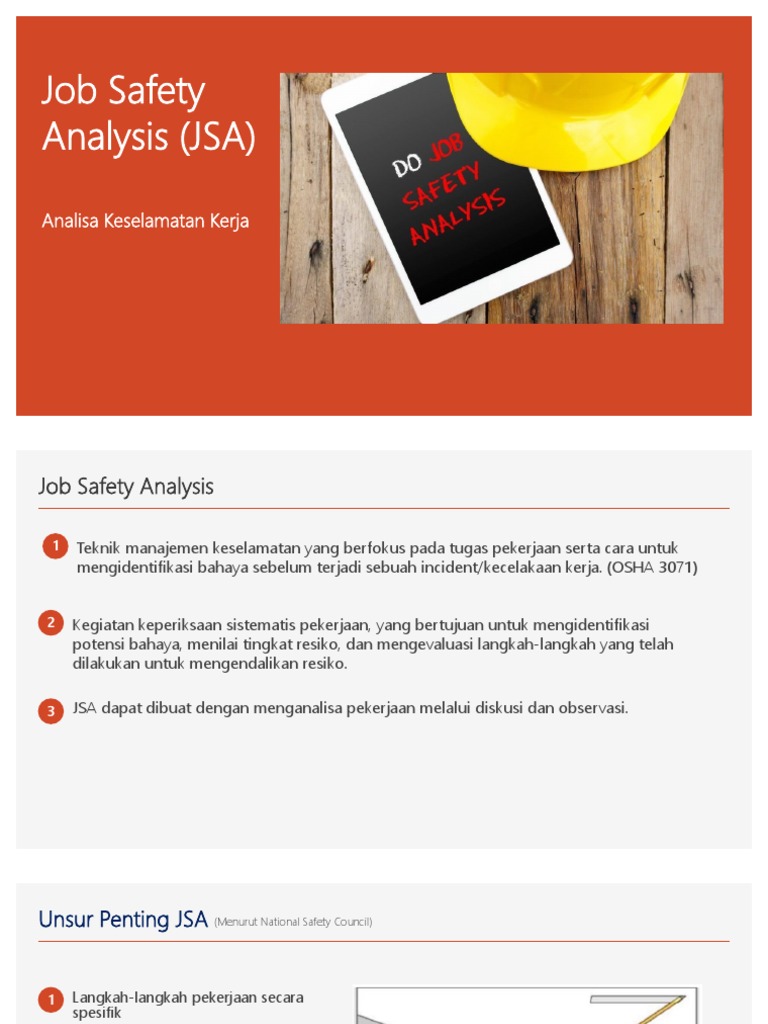 Job Safety Analysis | PDF