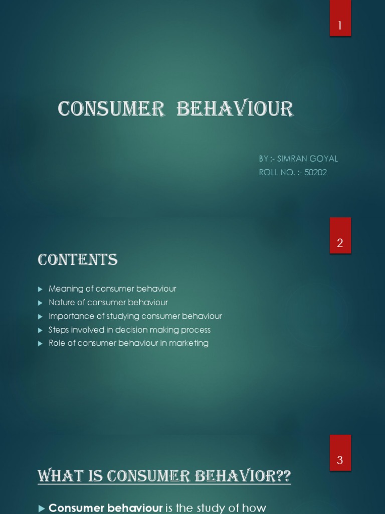 Understanding Consumer Behavior | PDF | Consumer Behaviour | Behavior