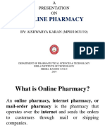 Online Pharmacy: BY: AISHWARYA KARAN (MPH/10031/19)