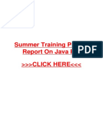 Summer Training Project Report On Java PDF CLICK HERE