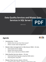 Data Quality Services and Master Data Services in SQL Server 2016