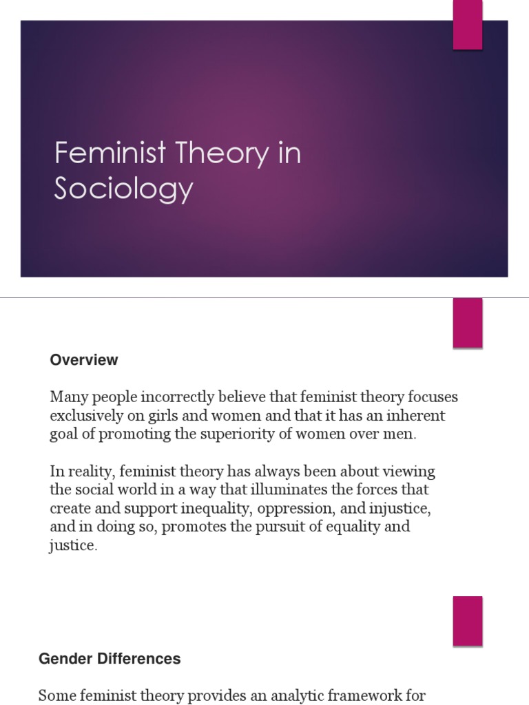 Overview of Feminist Theory in Sociology | PDF | Feminism | Gender Studies