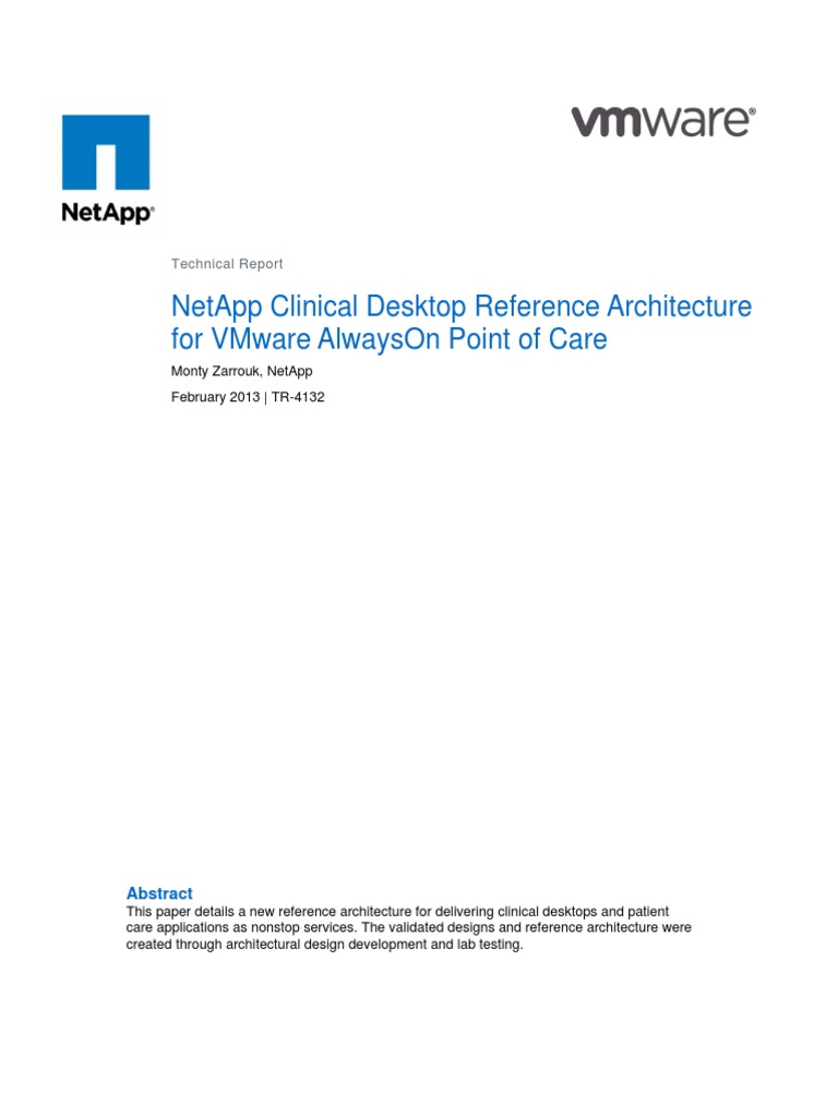 Netapp PDF Electronic Health Record Health Informatics