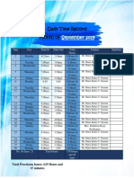 Daily Time Record Month Of: September 2019