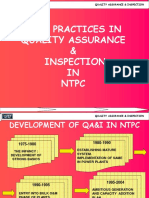 Best Practices in Quality Assurance & Inspection IN NTPC
