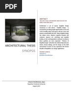 Synopsis: Architectural Thesis