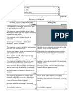 8 7 7 3 (Total 25) Section B: Writing Grid