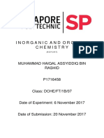 Inorganic and Organic Chemistry: Muhammad Haiqal Assyiddiq Bin Rashid