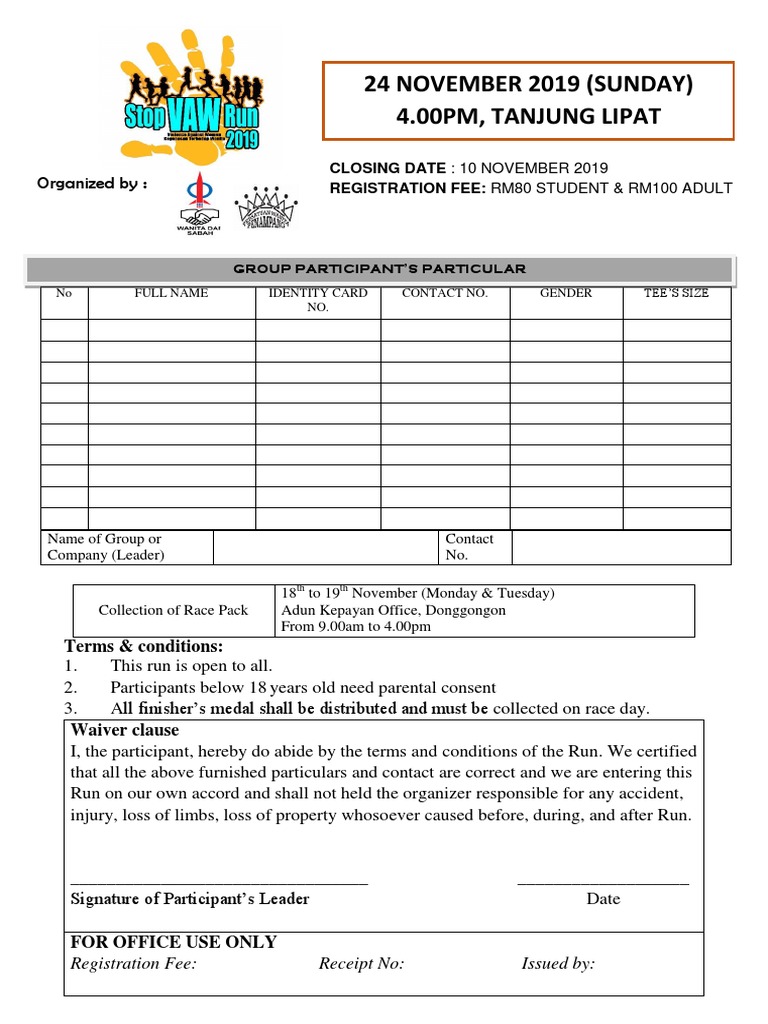 Registration Form Group | PDF