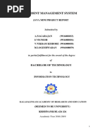 Student Management System: Java Mini Project Report