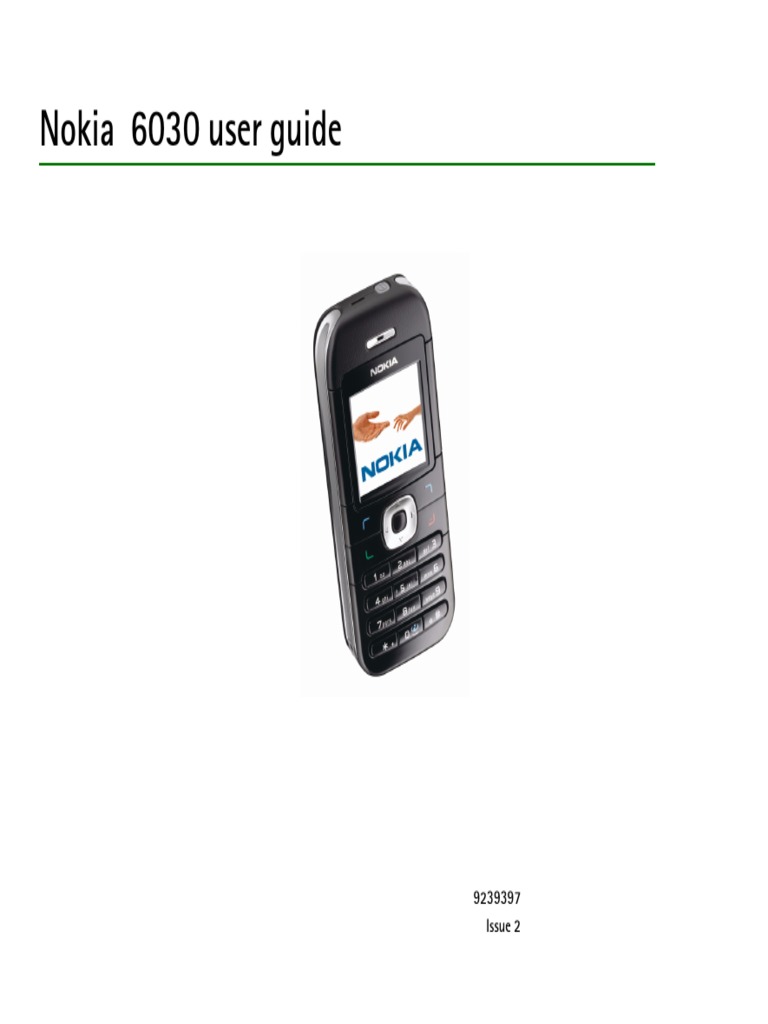 Nokia 6030 User Guide: 9239397 Issue 2 | PDF | Personal Identification ...