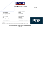 Online Payment Receipt: Applicant Details