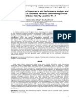 A Combination of Importance and Performance Analysis and Potential Gain in Customer Value For Determining Service Attributes Priority Level For PT. X