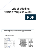 Analysis of Skidding Friction Torque in ACBB