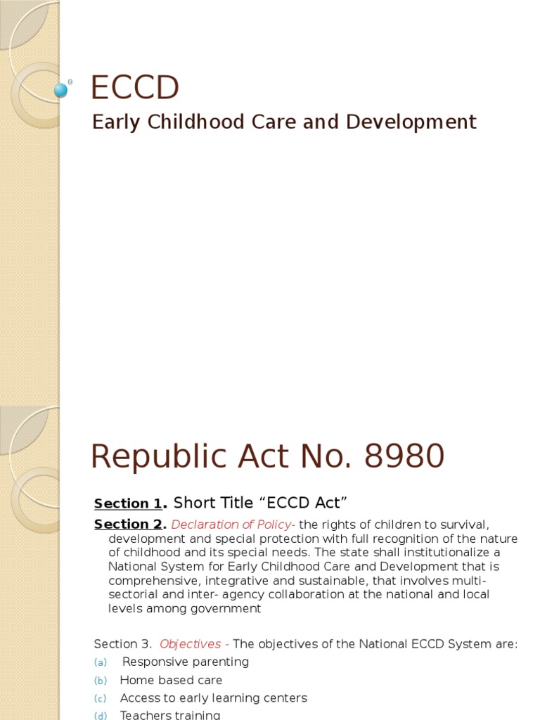 Early Childhood Care and Development | PDF | Early Childhood Education ...