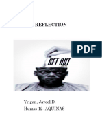 Get Out Reflection: Yrigan, Jaycel D. Humss 12-AQUINAS