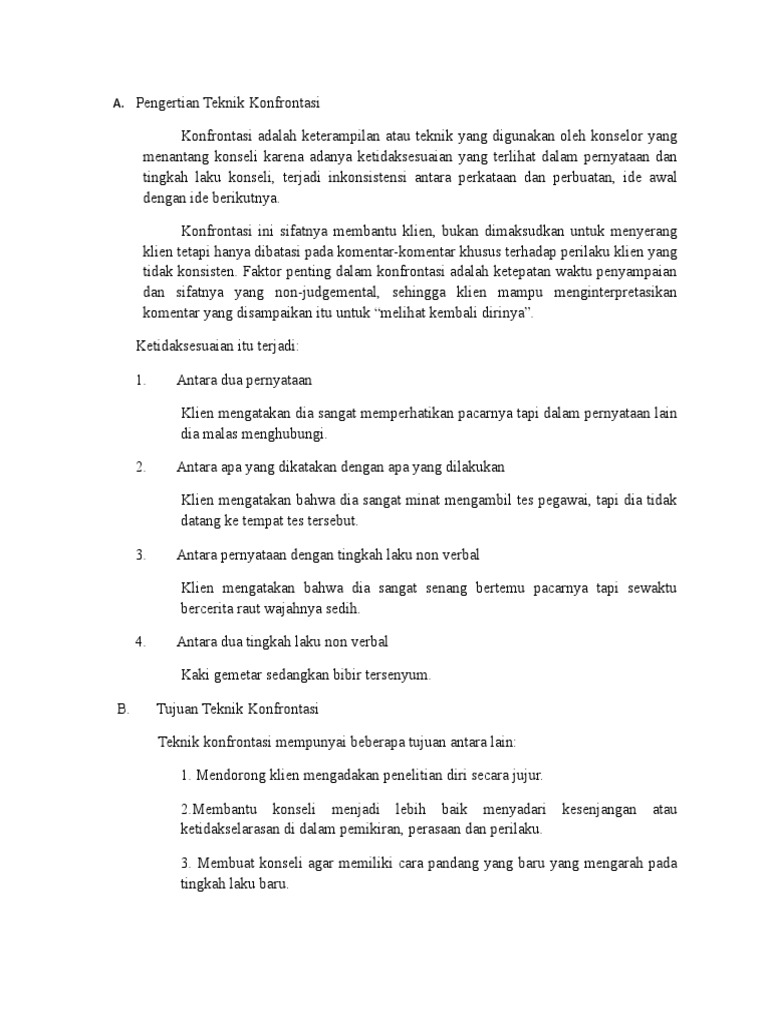 Teknik Konfrontasi