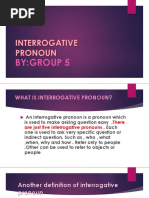 Interrogative Pronoun