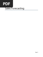 Sales Forecasting