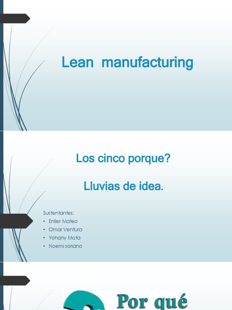 Lean Manufacturing (Presentacion) | PDF | Lluvia de ideas | Grupo de ...