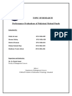 Performance Evaluations of Pakistani Mutual Funds