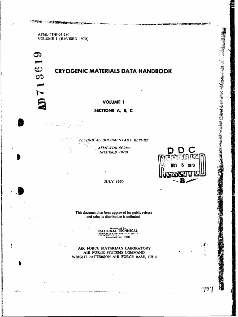 Cryogenic Materials Data Handbook PDF Fracture Mechanics Fracture