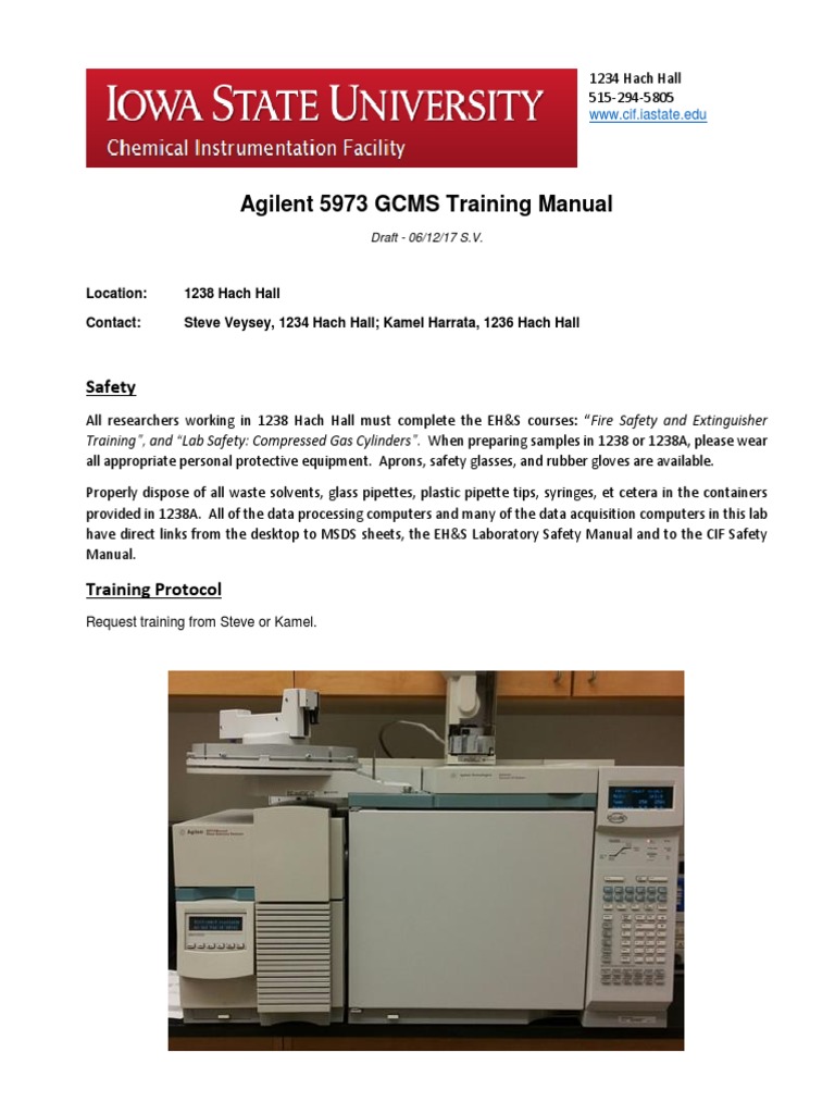 Agilent 5973 GCMS Training Manual Safety PDF Icon