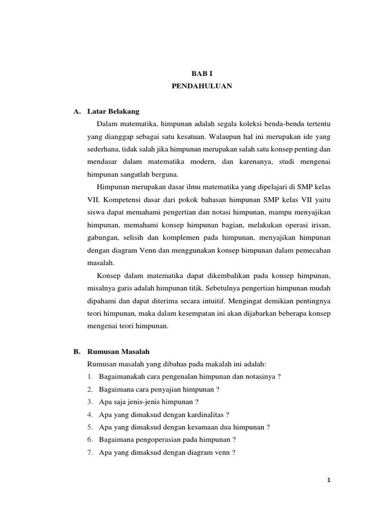 Makalah Himpunan