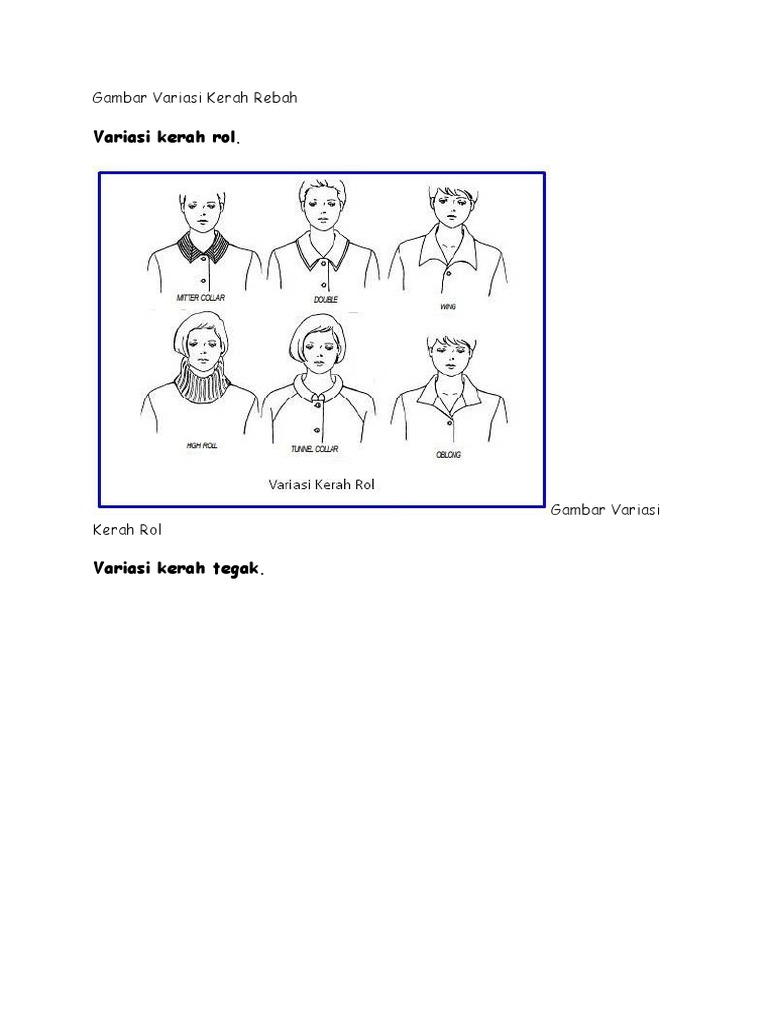Gambar Variasi Kerah Rebah | PDF