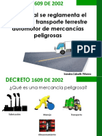 Transporte de Mercancías Peligrosas Decreto 1609 de 2002